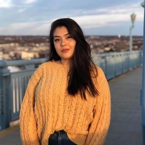 Golden Yellow Cable Knitted Soft Sweater